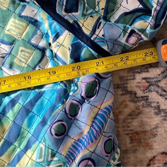 Alfred Dunner Quilted Jacket Blue Floral Cozy Long Sleeve Pucci Vibes - … - Picture 6 of 6